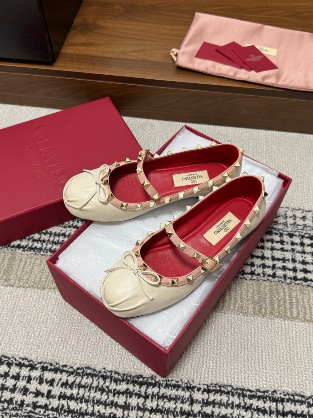 Valentino Rockstud Mary Jane Ballet Flats - Picture 7 of 8